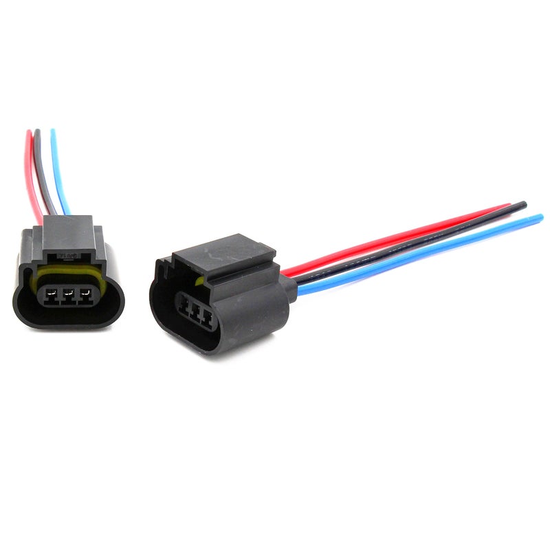 Alla Lighting 9008 H13 Socket Female Adapter Wiring Harness Wire for H13LL Fog Lights Lamps Bulbs (2pcs/pk) - Image 4